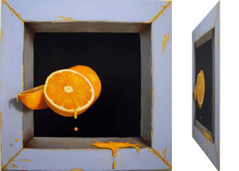 Two Oranges Metal print